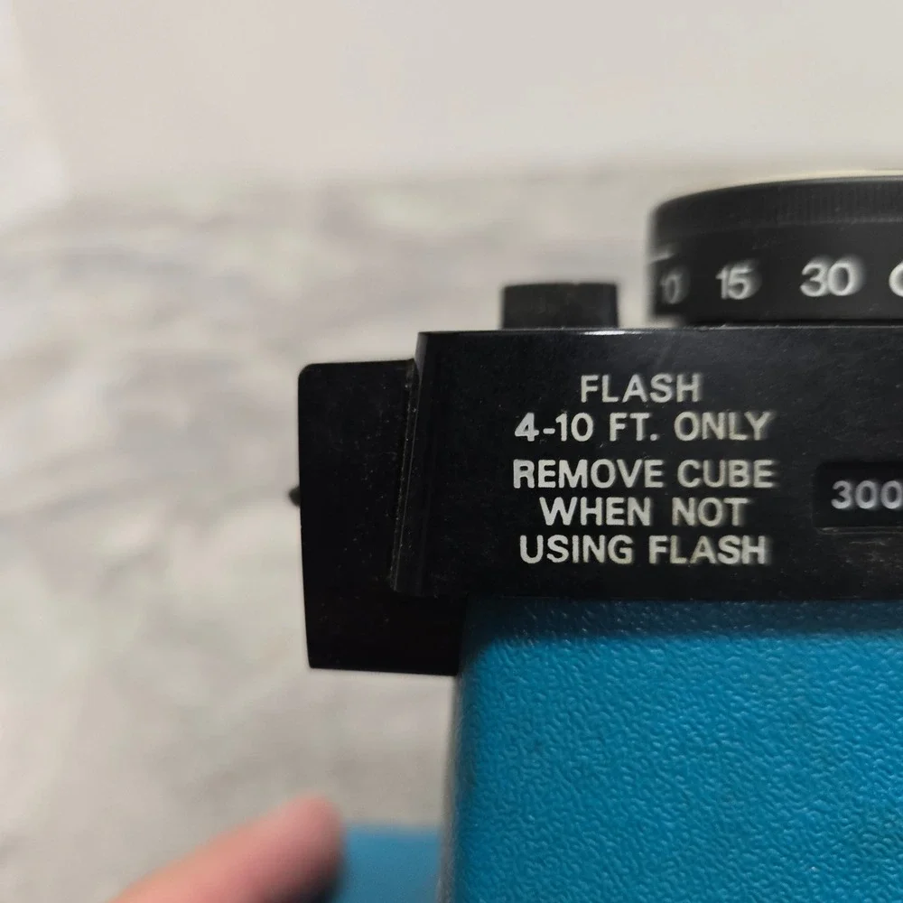 Vintage Polaroid Electric Zip Land Camera Blue Instant Film Camera 1970s Retro